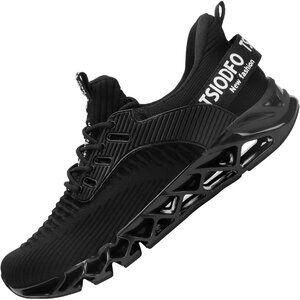 Women's Casual Sport Running Walking Tennis Athletic All Black Sneakers Shoes